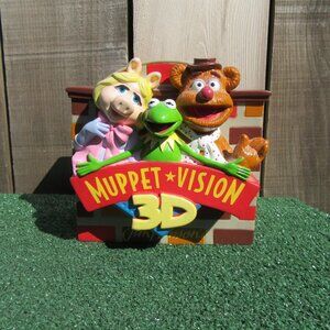 Disney Jim Hensons Muppet Vision 3D Piggybank Kermit Fozzie Bear Miss Piggy Bank